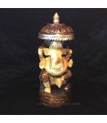 Ganesha bajo palio en madera de la India