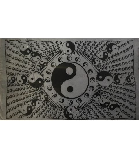Tapiz del Yin Yang estampado en algodón 100x100