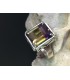Ametrino - Bolivianita en anillo exclusivo de plata de ley