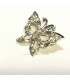 Trece Diamantes talla brillante en colgante mariposa de oro blanco.