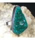 Dioptasa natural de Nabimia en exclusivo anillo ajustable de plata de ley