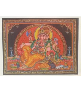 Ganesha en tapiz horizontal de algodón de la India