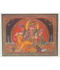 Ganesha en tapiz horizontal de algodón de la India
