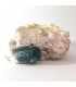 Cristal de Indigolita o Turmalina azul sobre cuarzo de Pakistán