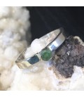 Tsavorita Granate verde en anillo de plata de ley