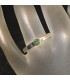 Tsavorita granate verde en anillo de plata de ley