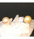 Pendientes de perlas naturales color crema en plata de ley