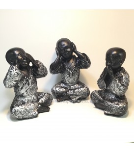 Conjunto de tres Budas niños sabios