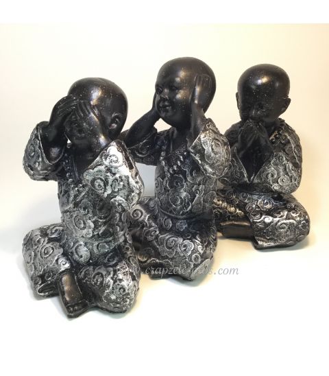Conjunto de tres Budas niños sabios