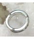  25 circonitas en anillo doble aro de plata de ley. 100 % hecho a mano