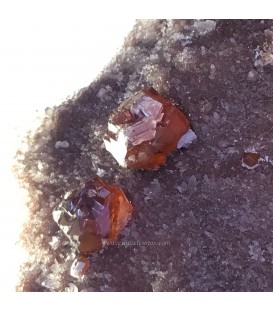 Esfalerítas cristalizadas de Hunan sobre matriz 