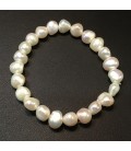 Perlas barrocas cultivadas en pulsera elástica