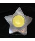 Selenita piedra Luna tallada como estrella  portavelas