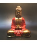Buda meditación de 30 cm. túnica roja en cuerpo de resina