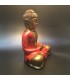 Buda meditación túnica dorada de Indonesia en cuerpo de resina