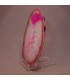 Placa de Ágata rosa con nódulos de cuarzo de Brasil con pie de sujeción