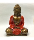 Buda meditación en resina tunica roja