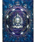 Buda dentro de mandala en tapiz de algodon