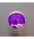Magnesita lila en anillo de plata de ley ajustable