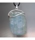Excepcional Aguamarina cristal natural de Brasil en colgante de plata de ley