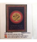 Tapiz hindú de algodón con grabado del OM
