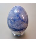 Huevo de Cuarzo azul Dumorterita con peana