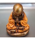 Buda meditación de resina 10 cm  con túnica amarilla