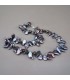 Perlas negras barrocas naturales en collar de plata de ley