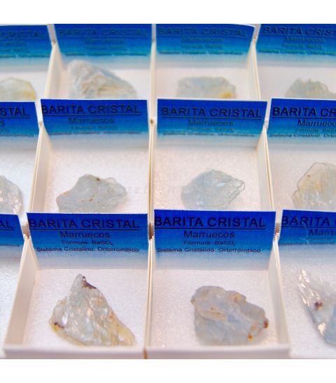 Barita cristalizada de Marruecos en cajita de colección 