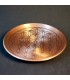 Bandeja circular de cobre con Flor de la vida grabada