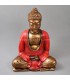 Buda meditación con túnica roja