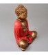 Buda meditación con túnica roja