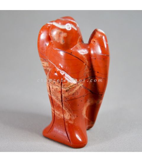 Jaspe rojo tallado en forma de ángel de Brasil