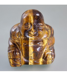 Buda tallado a mano en Ojo de tigre