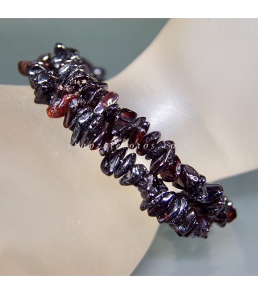 Ámbar negro natural del Báltico en pulsera doble vuelta