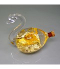 Oro de ley en láminas en cuerpo de Cisne de vidrio 