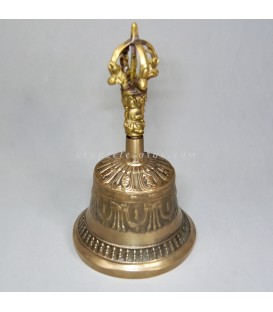 Campana tibetana de aleacion de metales de 15cm