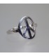 Signo de la paz en anillo realizado en plata de ley