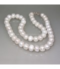 Collar de Perlas barrocas naturales de 10mm y plata de ley