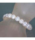 Perlas barrocas cultivadas de 9 mm en pulsera elástica