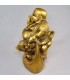 Buda Hotei de la felicidad y riqueza en resina dorada