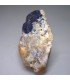 Lazulita cristalizada en paragénesis con  cuarzo