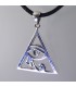 Ojo de Horus en colgante triángulo de plata de ley