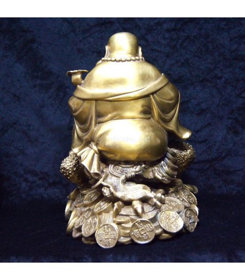 Gran Buda Hotei de la fortuna en aleación de metales