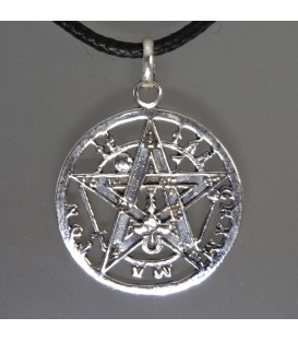 Tetragramatón de 13mm en colgante de plata de ley