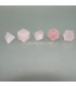 Conjunto poliédrico platónico de Cuarzo rosa