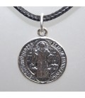 Medalla de San Benito en plata de ley de 20mm
