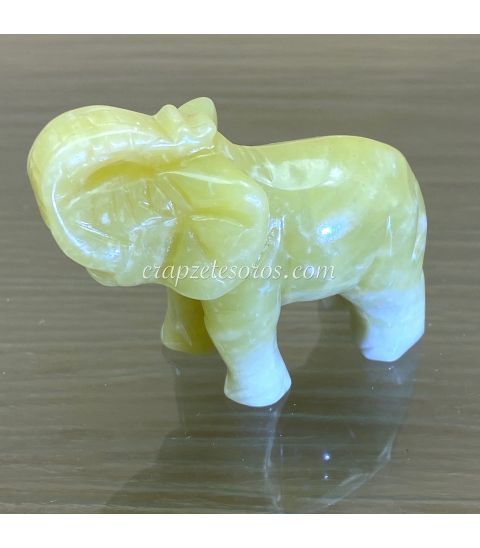 Jade tallado en forma de elefante para sobremesa