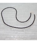 Ónix esferitas facetadas 2 mm en collar y plata de ley