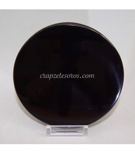 Obsidiana negra tallada como espejo natural
